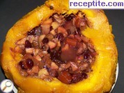 снимка 3 към рецепта Печена пълнена тиква с локум, ядки и плодове