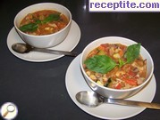 Супа с пуешко, печурки и червена леща