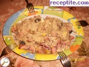 снимка 1 към рецепта Салата от пушено пиле с боб и краставица