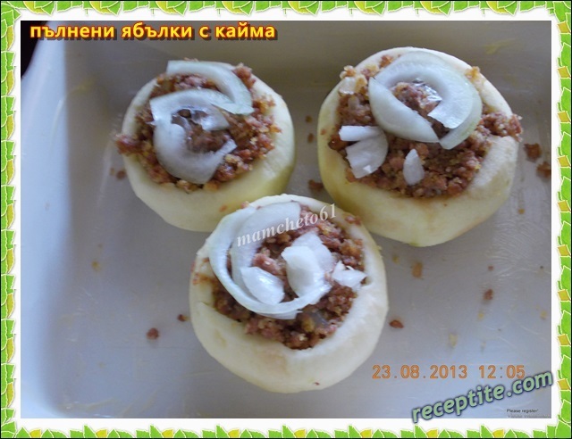 Снимки към Пълнени ябълки с кайма