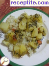 снимка 3 към рецепта Ориз с картофи на фурна