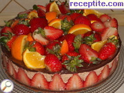 снимка 9 към рецепта Бърз шоколадов чийзкейк с ягоди