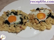 снимка 9 към рецепта Картофени гнезда с плънка