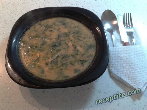 Снимки към Спаначена супа с варена застройка