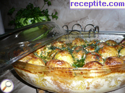снимка 2 към рецепта Картофи със сметана и синьо сирене
