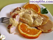 Пиле с ябълки и лимонов (портокалов) сос