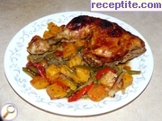 Пиле с батати и зеленчуци на фурна