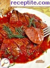 снимка 2 към рецепта Наденица с подлучен доматен сос