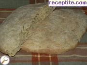 снимка 1 към рецепта Содена питка с три вида брашно и риган