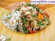 Пиле по тайландски със зеленчуци
