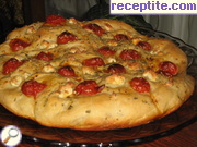 снимка 3 към рецепта Фокача с чери домати, маслини и риган