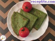 снимка 4 към рецепта Зелени палачинки с плънка от сирене Дунавия