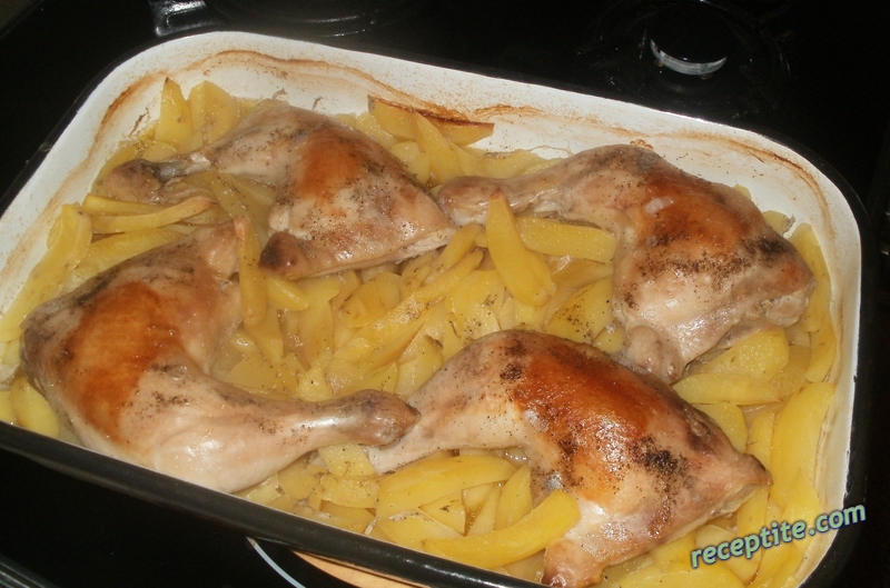 Снимки към Пиле с картофи на фурна - II вид