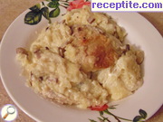 снимка 1 към рецепта Пилешки бутчета с гъби, картофи и сметана