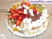 снимка 5 към рецепта Сметанова торта с плодове и лек крем