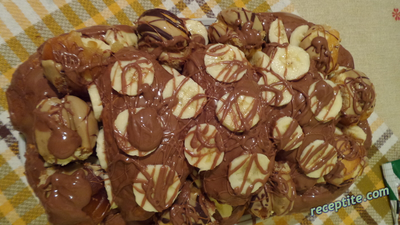 Снимки към Еклерова торта с шоколад и банани