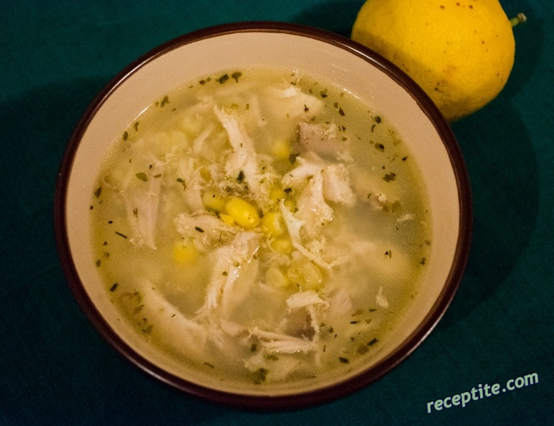Снимки към Пилешка супа с царевица - II вид
