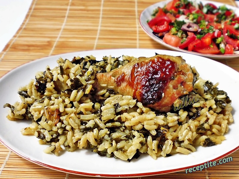 Снимки към Джинджифилово пиле с лапад и ориз