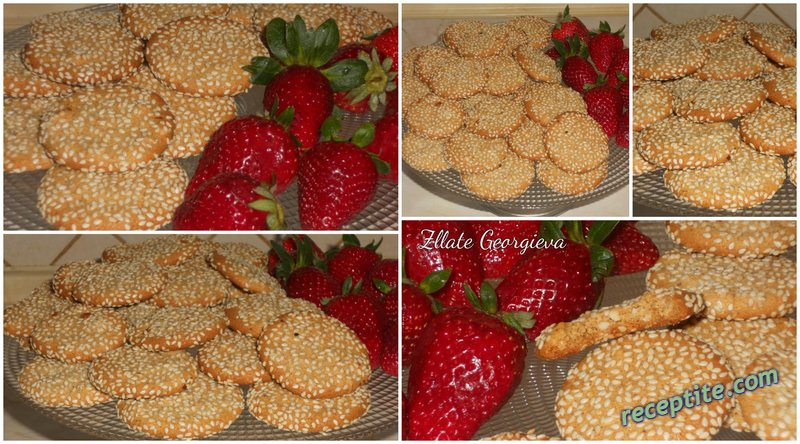 Снимки към Таханови бисквитки с мед и бадеми