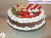 снимка 6 към рецепта Сметанова торта с плодове и лек крем