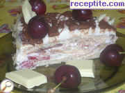 снимка 4 към рецепта Бишкотен сладкиш с извара и течен шоколад