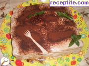 снимка 9 към рецепта Бишкотен сладкиш с извара и течен шоколад