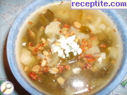 снимка 1 към рецепта Супа от карфиол и праз с бяло вино