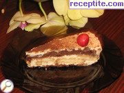 снимка 13 към рецепта Бишкотен сладкиш с извара и течен шоколад