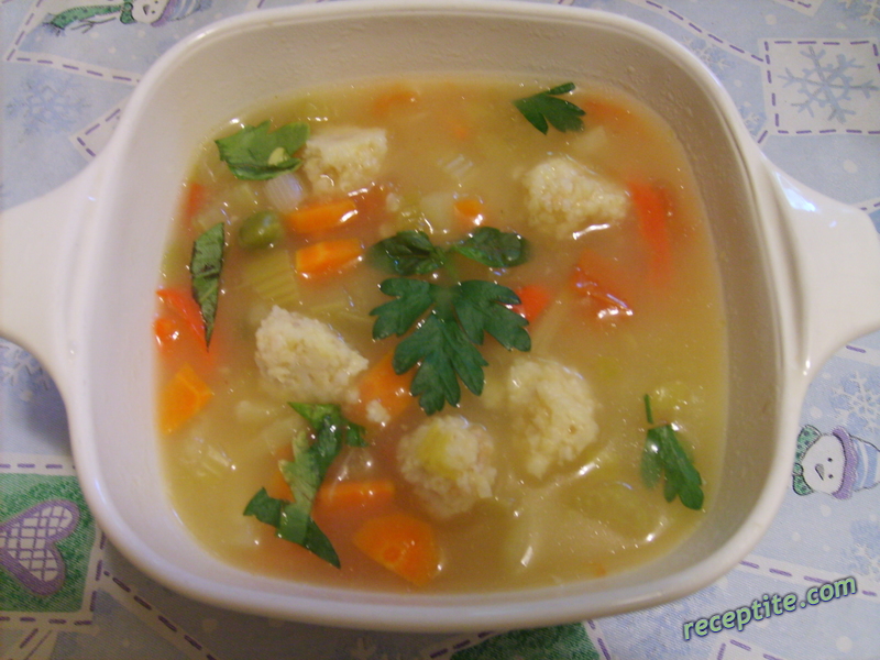 Снимки към Градинарска супа с топчета от качамак
