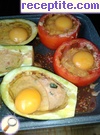 снимка 1 към рецепта Пълнени патладжани и домати със сирена
