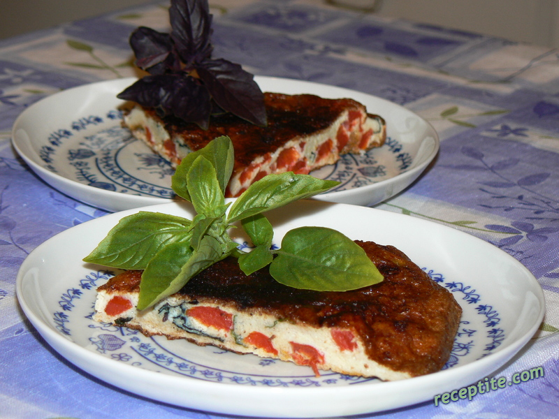 Снимки към Фритата с чери домати и босилек