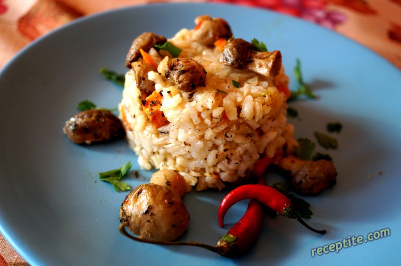 Снимки към Ориз със зеленчуци на фурна