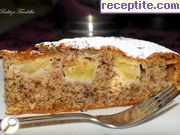 снимка 4 към рецепта Сочен ябълков сладкиш с орехово тесто