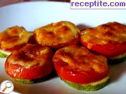 снимка 2 към рецепта Тиквички с кашкавал и домат