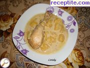 снимка 6 към рецепта Пиле с топено сирене и гъби