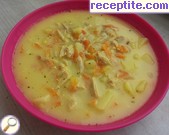 Пилешка супа с топено сирене
