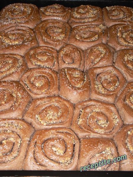 Снимки към Какаови охлюви с орехова плънка