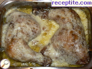 снимка 1 към рецепта Пилешки бутчета с майонеза и кашкавал