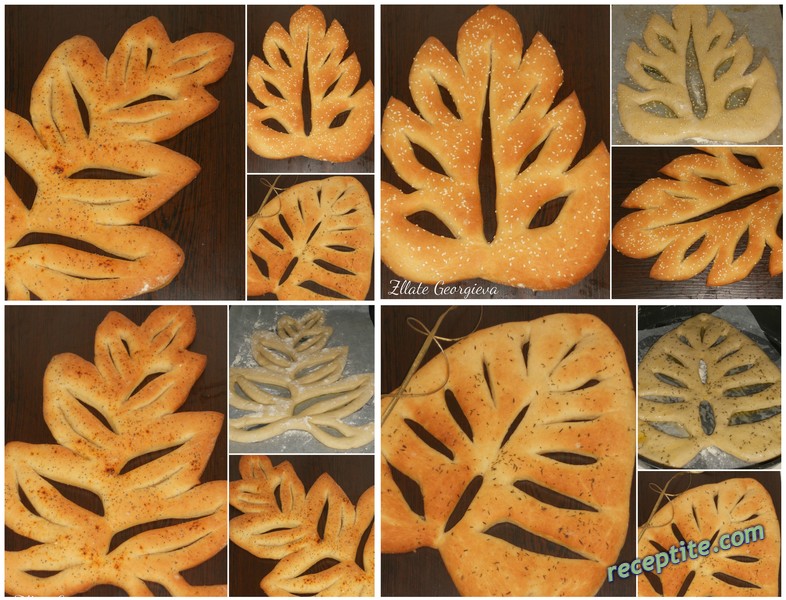 Снимки към Френски плосък хляб Фугас (Fougasse)