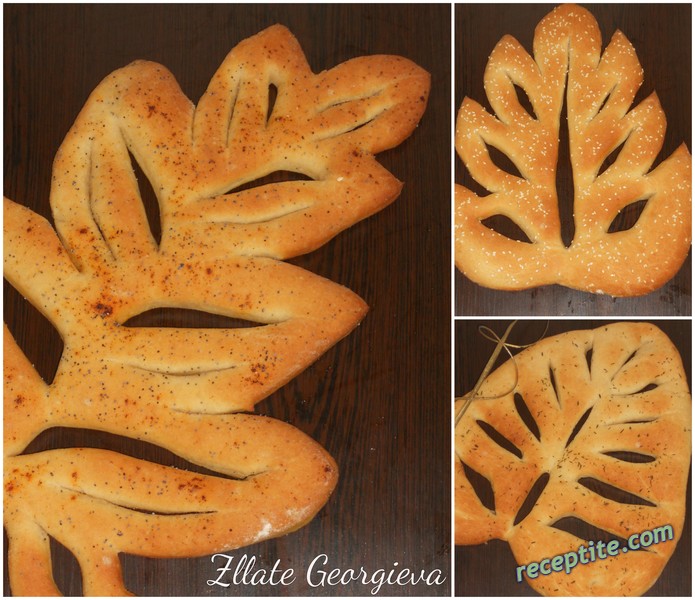 Снимки към Френски плосък хляб Фугас (Fougasse)