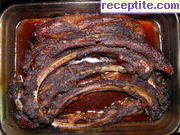 снимка 1 към рецепта Свински ребра със соев сос и вино на фурна