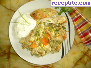 Пиле с ориз и зеленчуци