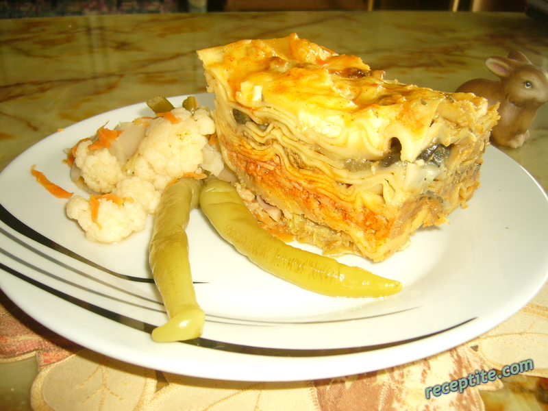 Снимки към Лазаня с месен сос и сирене рикота