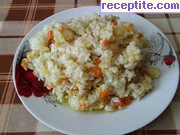 Тиквички с моркови и ориз в сос