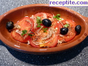 снимка 2 към рецепта Печено сирене с домати и маслини
