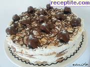 снимка 24 към рецепта Бишкотен сладкиш с извара и течен шоколад