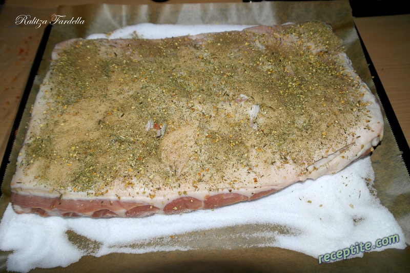 Снимки към Сушена осмянка (pancetta, сланинка от корема)