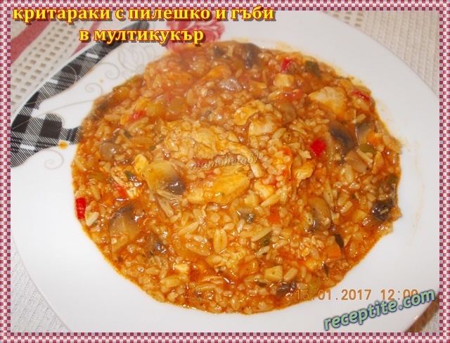 Снимки към Критараки с пилешко и гъби в мултикукър