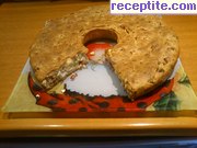 снимка 2 към рецепта Солен кекс със салам и сирене