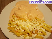 снимка 1 към рецепта Забулени яйца с чеснов сос и картофи